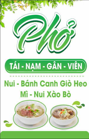 Phở Tái, Nạm, Gân, Viên