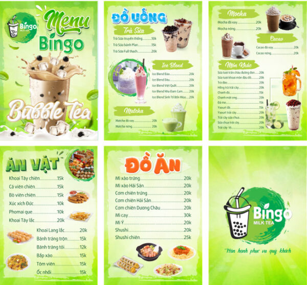 Menu sinh tố nước ép 11