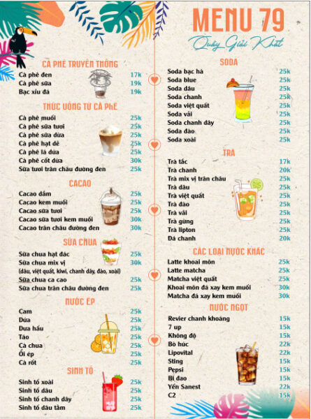 Menu Sinh Tố Nước Ép 21
